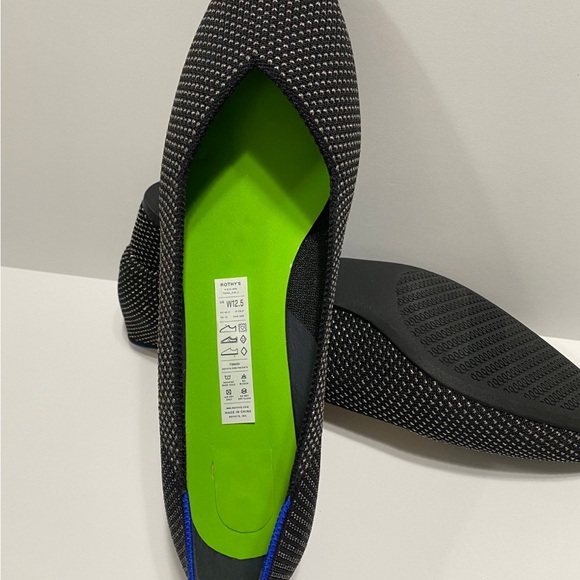 Rothy's Black and Blue Pointed Flats - Picture 5 of 6